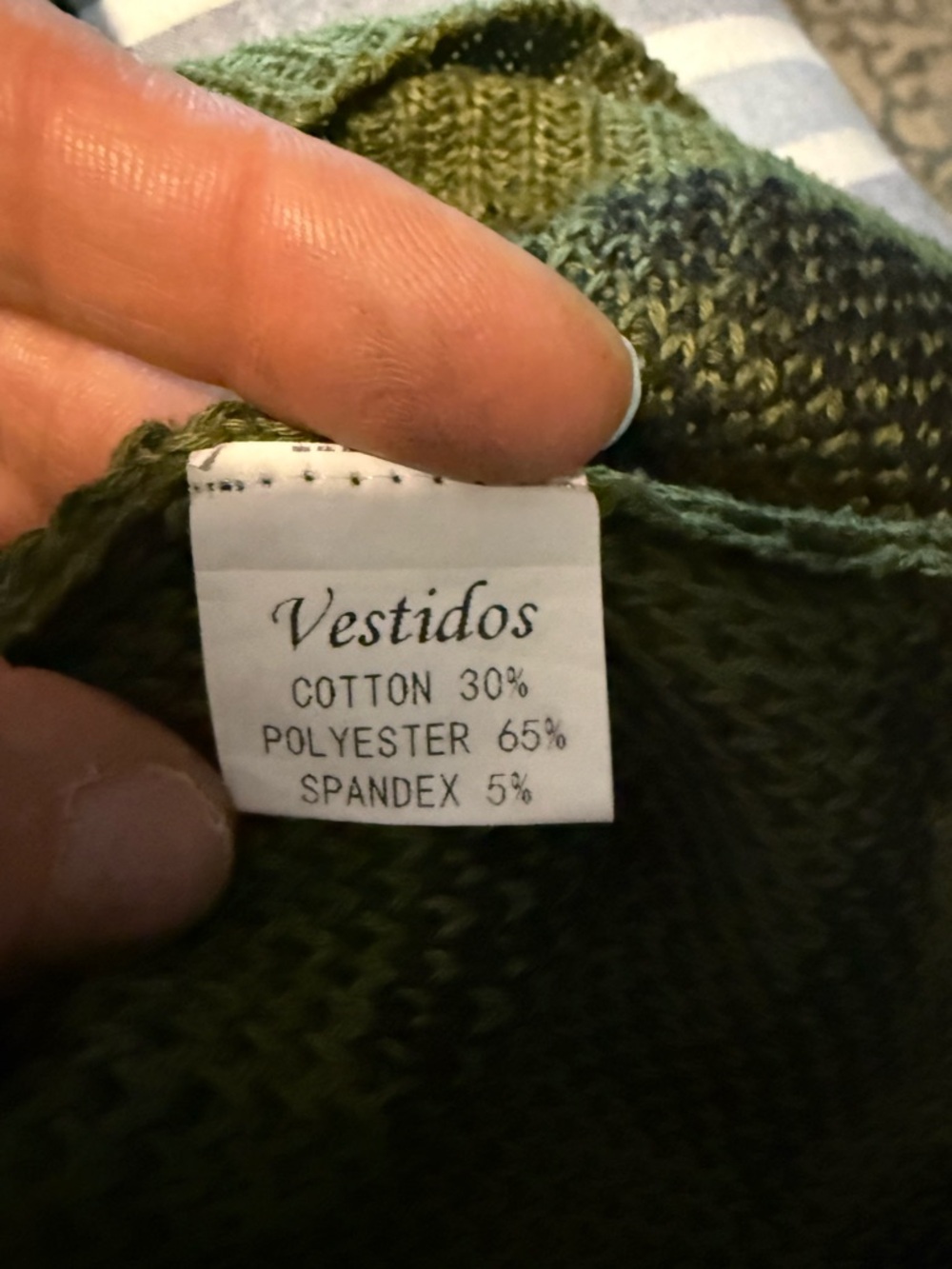 Vesti Olive Green and Black Leopard Crewneck Sweater - Picture 5 of 6